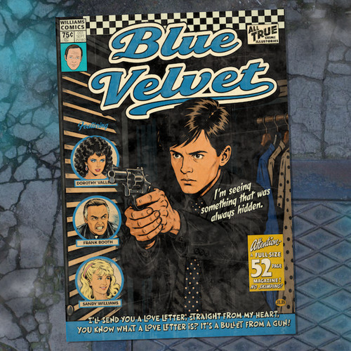 Blue velvet vintage - blue,