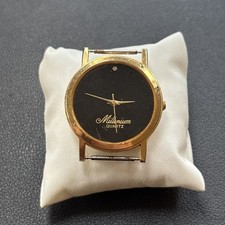 Diamond Quartz Watch Millenium - Dubai Jewellers - Black & Gold
