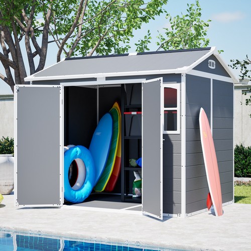 8x6ft resin garden sheds - 8x6ft, &