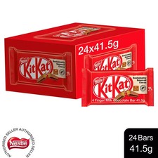 KitKat 4 Finger Milk Chocolate Bars 41.5g | Bulk Buy (Pack of 48) Chocolate Bar