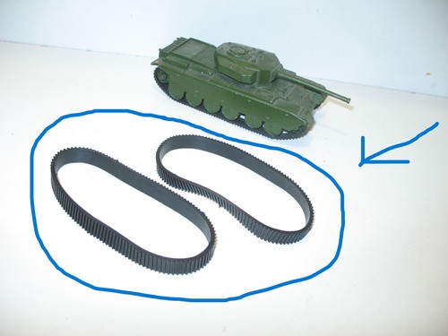 C04 dinky toys rubber track - dinky, 2x
