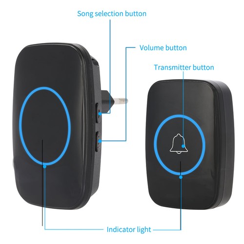 Wireless music led doorbell - wireless,