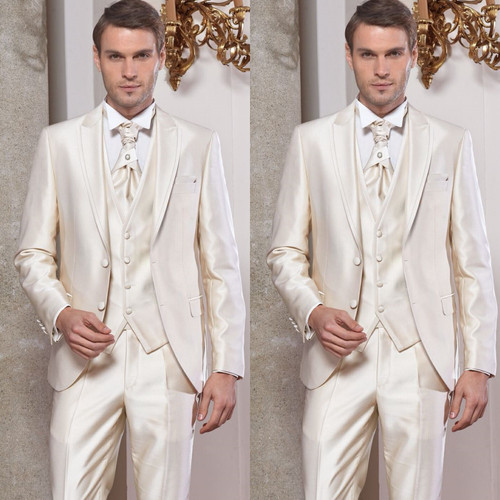 Silk satin men suit - suit, party