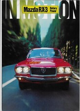 1973 Mazda RX-3 coupe & sedan brochure: Mazda rotary engine cars