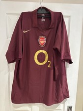 *XL* 2005/06 ARSENAL Home Redcurrant Highbury O2 Football Shirt