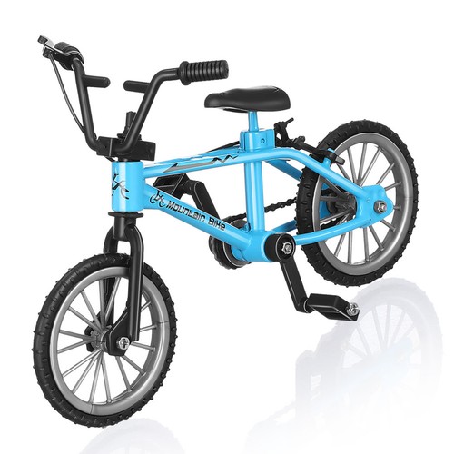 Miniature blue metal bike - miniature,