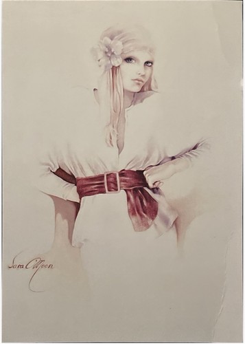 Postcard sara moon - moon, girl