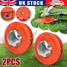 2x Petrol Trimmer Head Replacement Strimmer Bump Feed Line Spool Cutter M10*1.25