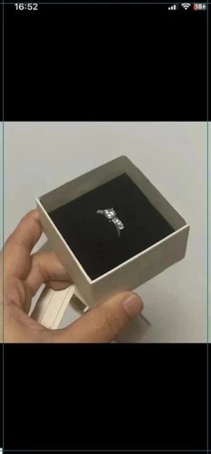Silver diamond ring - silver,