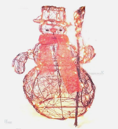 Illuminated snowman new - snowman, in
