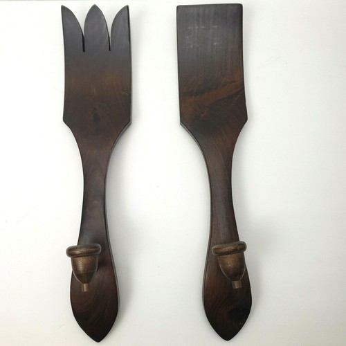 Vintage large wood spoon - 18", &