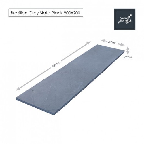 Brazilian grey slate plank - grey,