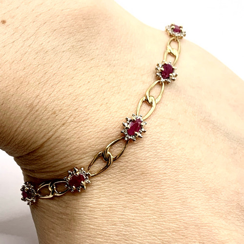 Ruby diamond 9ct - ruby, gold