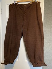 Vintage 30s / 40s Brown Tweed Breeches Plus Fours Shooting Trousers W 40 L 23