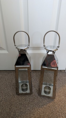 Sliver lanterns tea light - lanterns.,