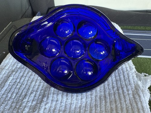 Vintage blue glass - glass, chicken
