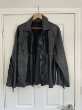 Mango Faux Leather Fringe