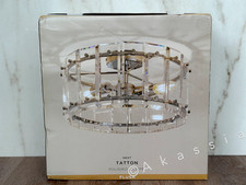 Next Chrome Tatton 2 Light Flush Ceiling Light rrp £150.