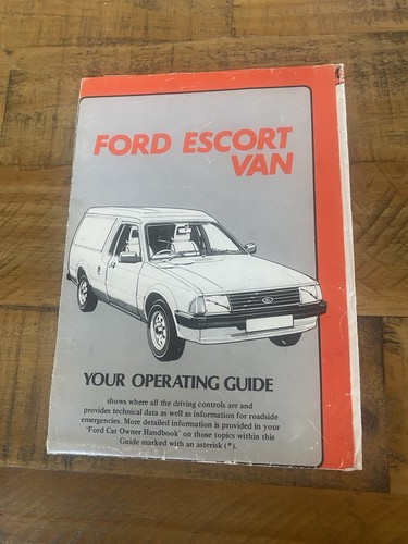 Ford escort van - ford, operating