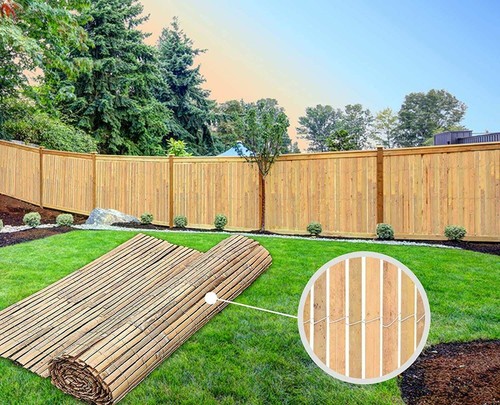 Bamboo slat fence screen - bamboo,
