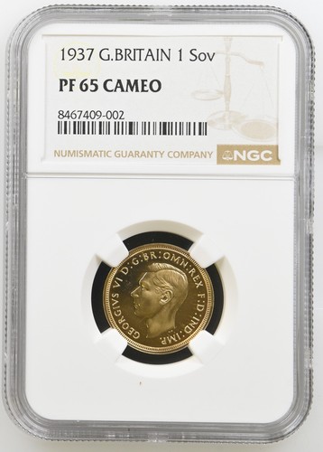 1937 gold proof sovereign - gold,