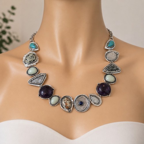 Silver tone statement - silver-tone,