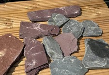 Aquarium Slate Fish Tank Rock Natural Stone BLACK and Red  SLATE 2kg