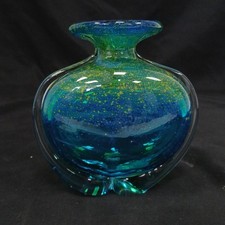 Mdina Glass Vase Blue Summer Sea & Sand Maltese Side Stripe RMF31-MS 