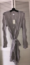 Lemon Long Cardigan With Tie