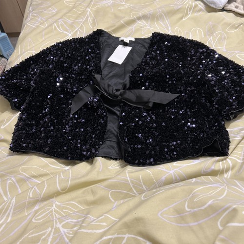 Sequinned bolero jacket - sequinned,