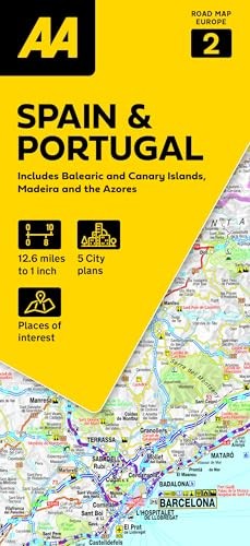 Road map spain portugal - spain,