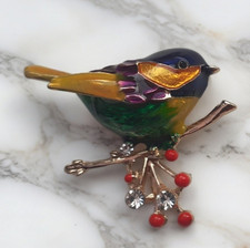 Elegant Robin Diamante Bird