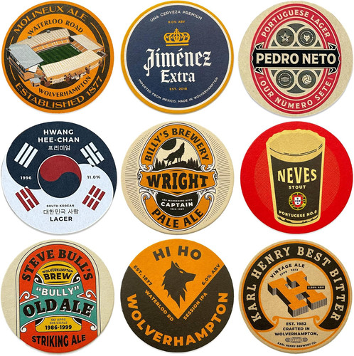 Wolves beer mats set - fc, 9