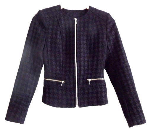 Black dog tooth - gold, zips