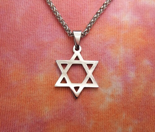 Star david necklace - star,