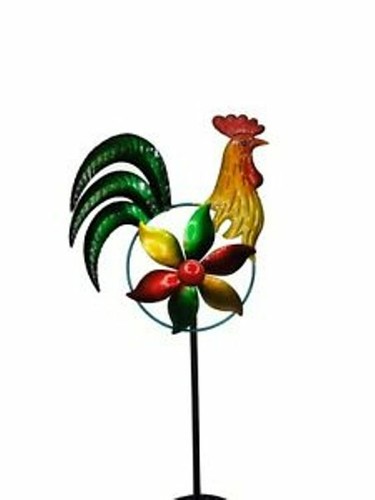 Cockerel metal windmill 135cm - metal,