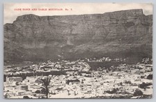 Cape Town & Table Mountain South Africa Postcard 1912 to Croydon England