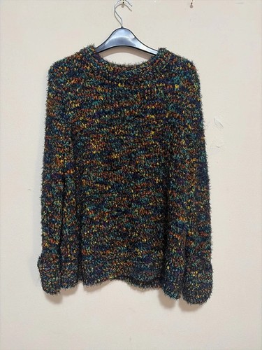 Multicoloured eyelash knit - eyelash,