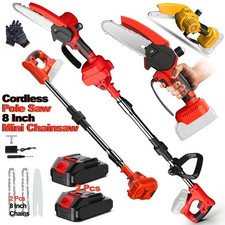 2-in-1 Cordless Pole Saw & 8"