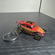Custom VW Bug Hotrod Keychain
