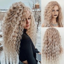 Women's Fashion Long Curly Hair Wigs Charming Party Female Loose Deep Wave Wig
