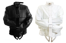 Real Leather Straight Jacket Unisex Bondage Fetish Gear Straitjacket Zwangsjacke