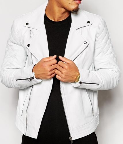 New men white motorcycle - men's,