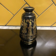 Vintage Greek Black Vase with
