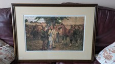 The Horse fair By A.J.Munnings 1904 Framed Print 35x25in Free P&P