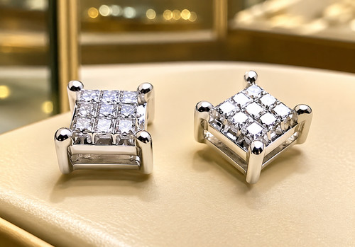 9ct white gold 34ct natural - 9ct,