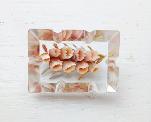 Vintage reverse carved lucite - reverse,
