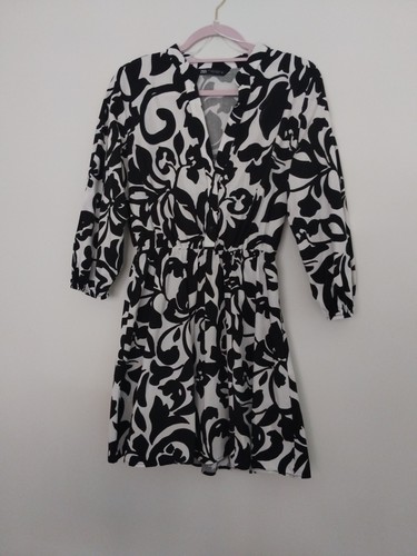 Zara mini dress with black - with, a