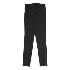 J BRAND Womens Slim Black Skinny Denim Raw W26 L29 Zip Cotton Jeans