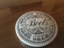 Old  Antique Printed BOOTS CASH CHEMISTS TOOTHPASTE Pot Lid